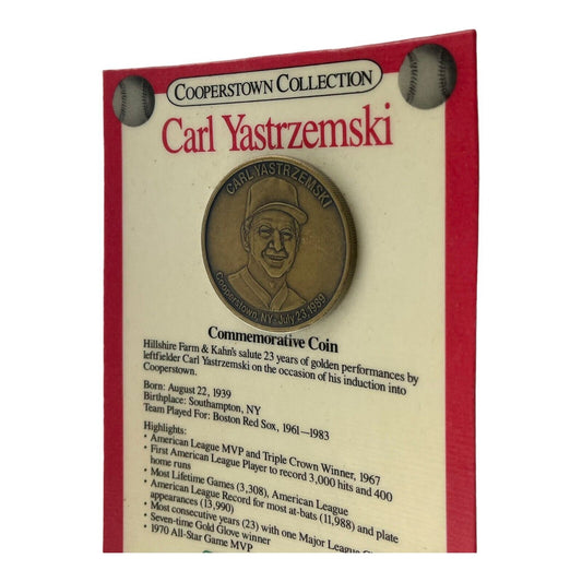 Carl Yastrzemski Commemorative Coin Cooperstown Collection Hillshire Farms 1989