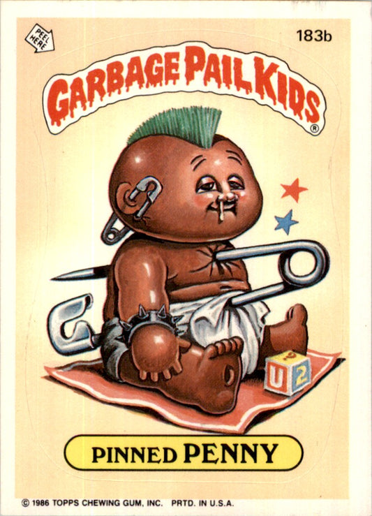 1986 Garbage Pail Kids Series 5 #183B Pinned Penny NM-MT