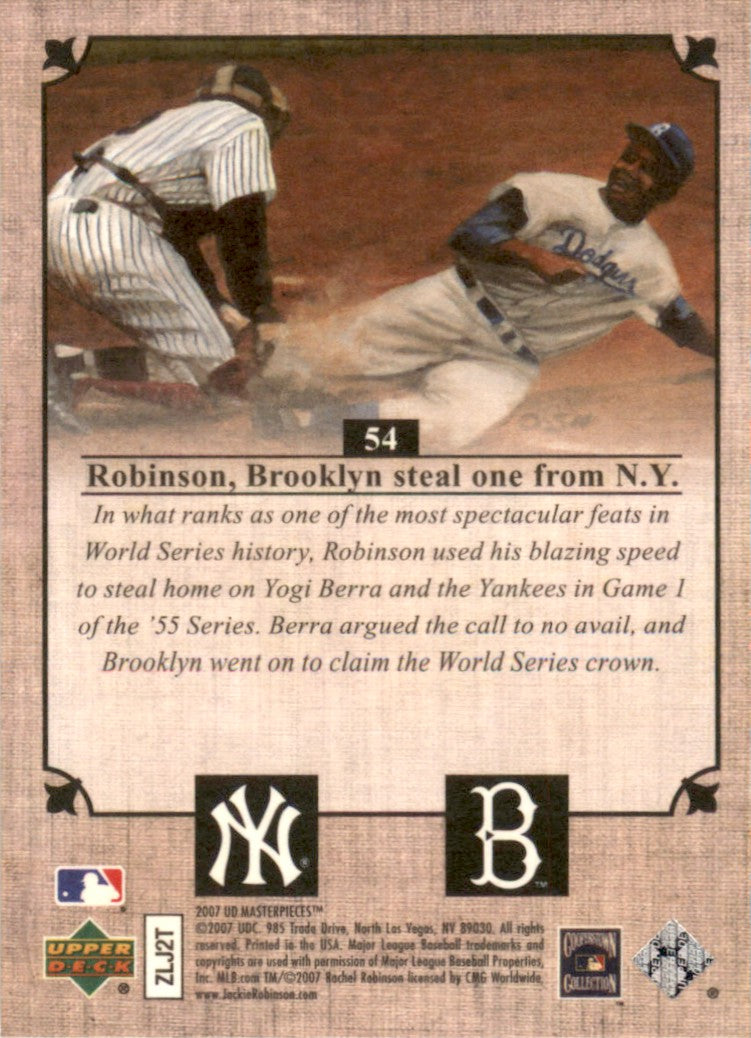 2007 Upper Deck Masterpieces #54 Berra Robinson Yankees Dodgers