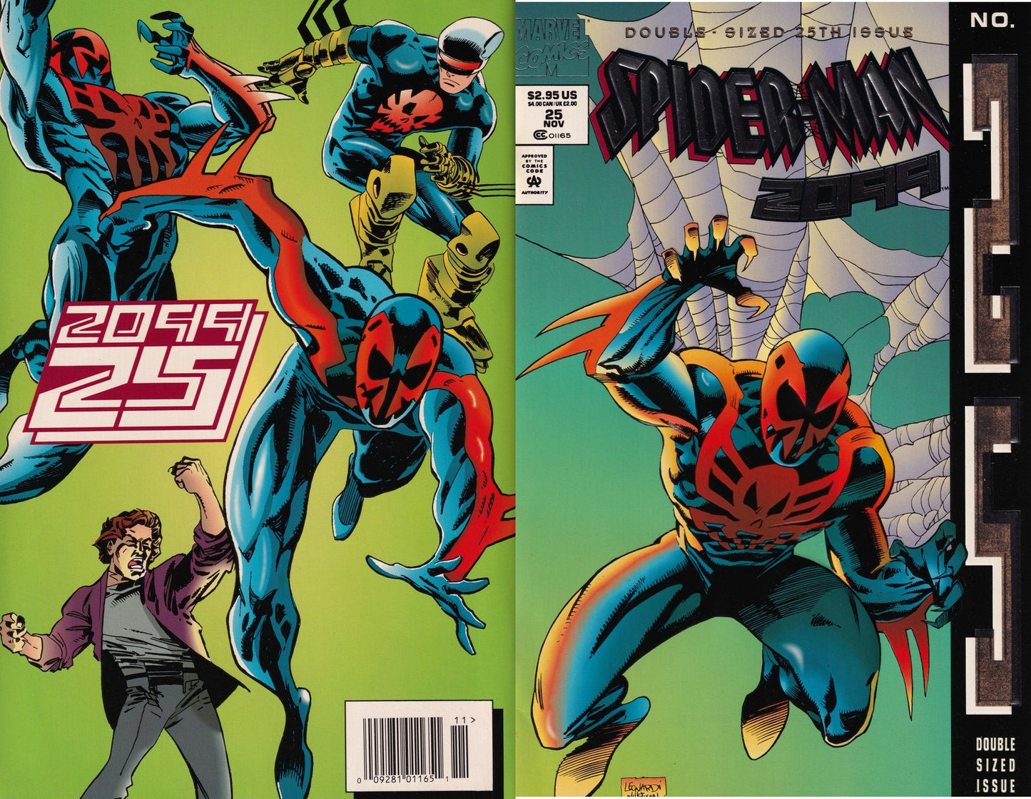 Spider-Man 2099 #25 Newsstand Embossed Foil Cover (1992-1996) Marvel Comics