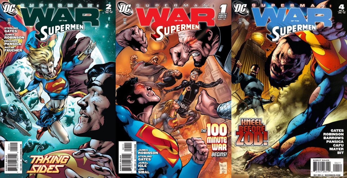 Superman: War of Supermen #2-4 (2010-2011) DC Comics - 3 Comics