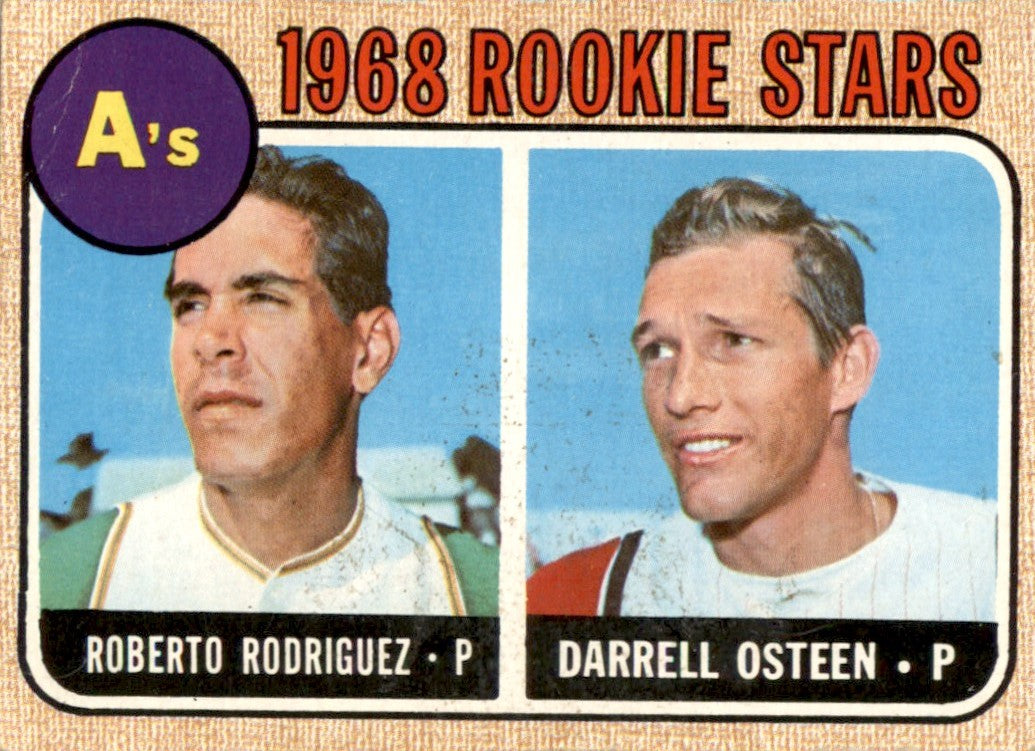1968 Topps #199 Roberto Rodriguez / Darrell Osteen RC Oakland Athletics GD
