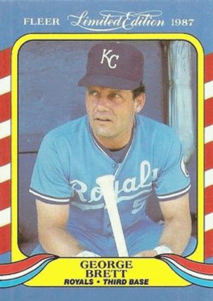 1987 Fleer Limited Edition Baseball #5 George Brett Kansas City Royals