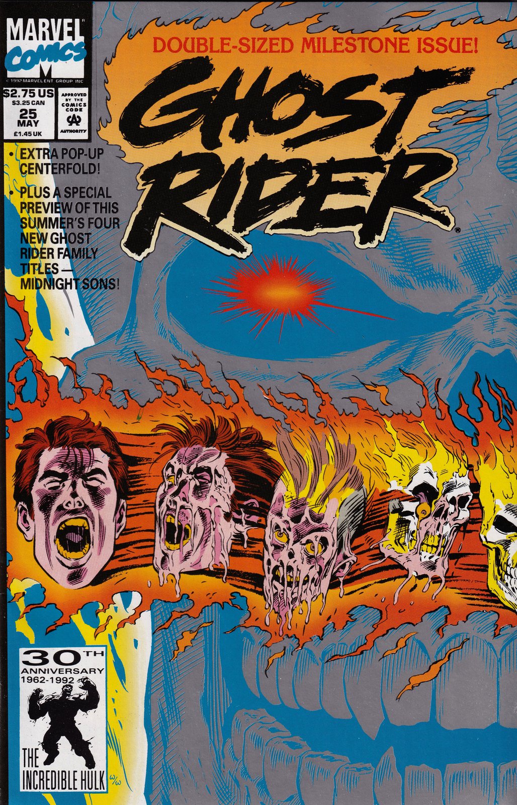 Ghost Rider #25 Direct Edition Cover (1990-1998) Marvel Comics