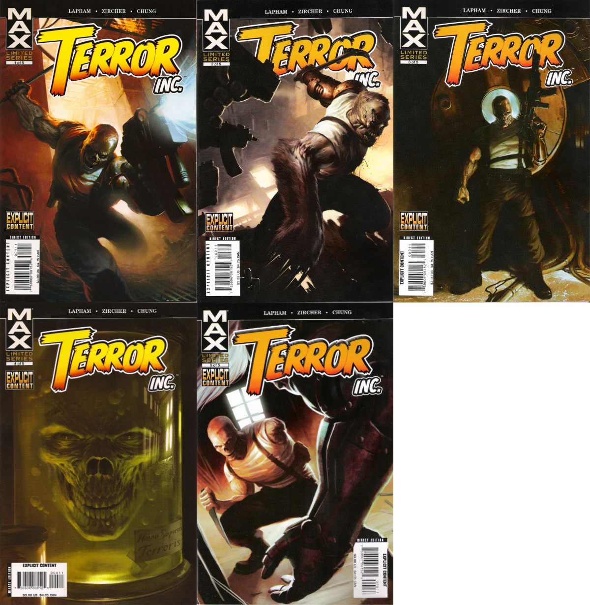 Terror, Inc. #1-5 (2007-2008) Marvel Comics - 5 Comics