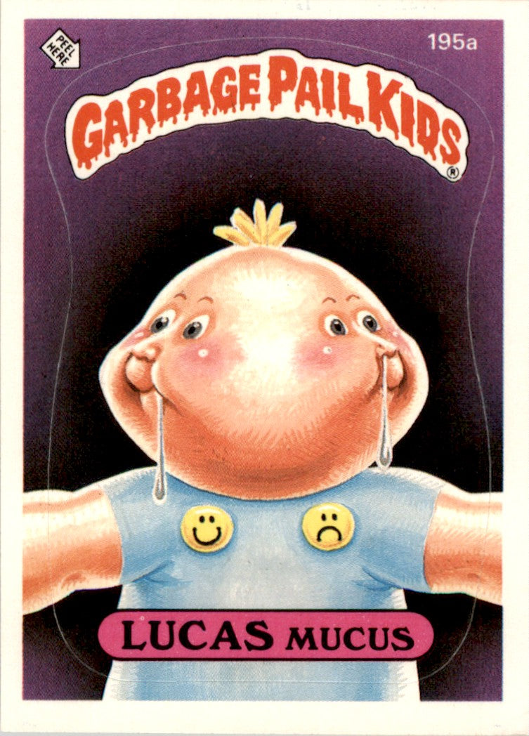 1987 Garbage Pail Kids Series 7 #195a Lucas Mucus EX