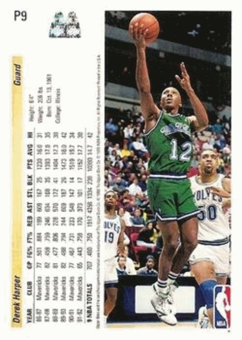 1992-93 Upper Deck McDonald's Basketball P9 Derek Harper