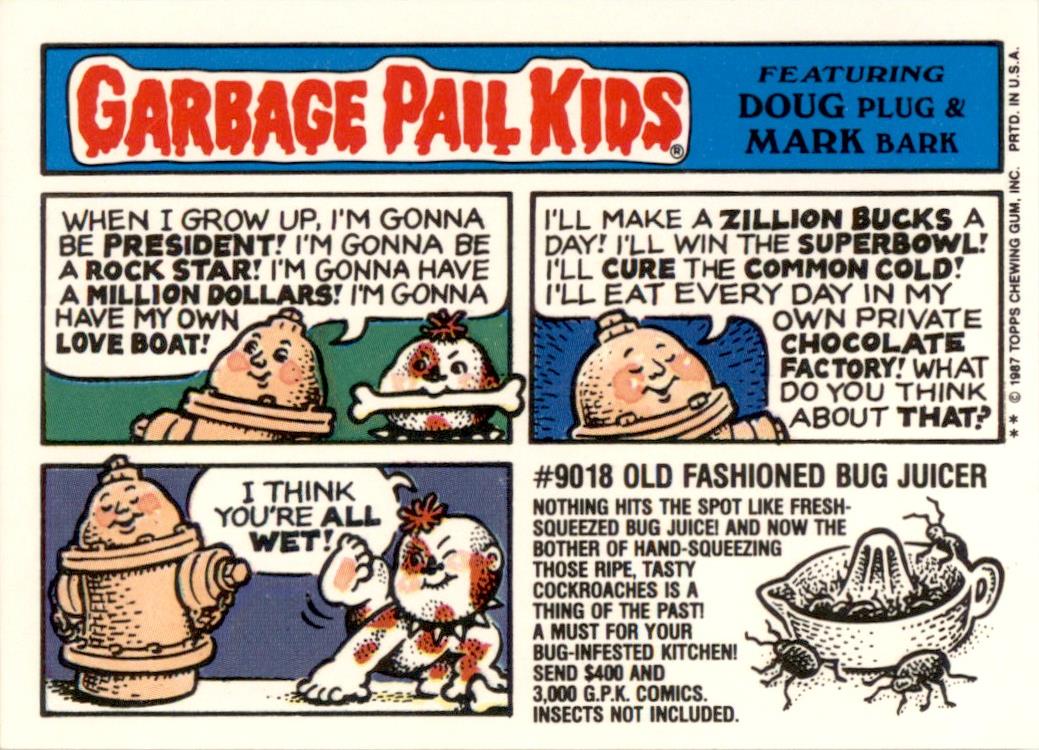 1987 Garbage Pail Kids Series 8 #308b Ella P. Record NM-MT