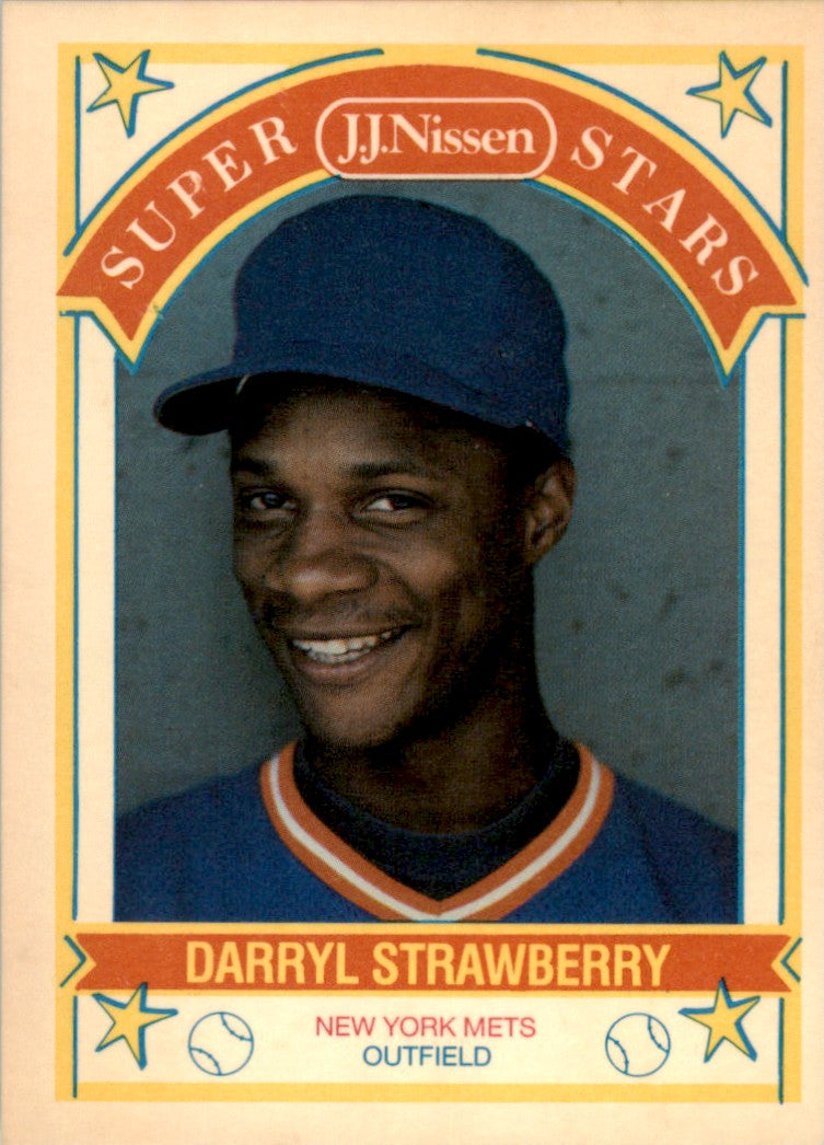 1989 J.J. Nissen Super Stars #10 Darryl Strawberry New York Mets