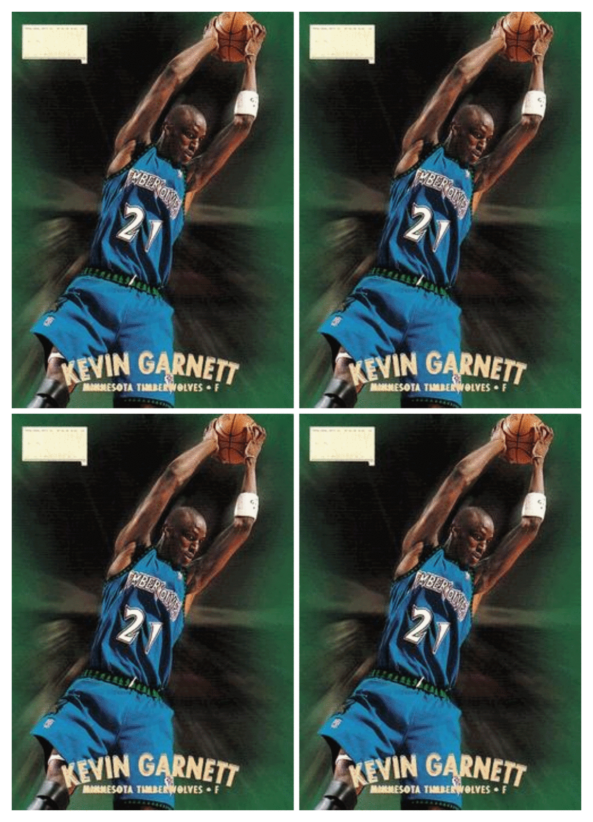 (4) 1997-98 Skybox Premium #111 Kevin Garnett Basketball Card Lot