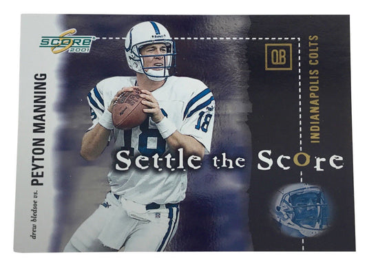 2001 Score Select - Settle the Score #SS7 Peyton Manning / Drew Bledsoe