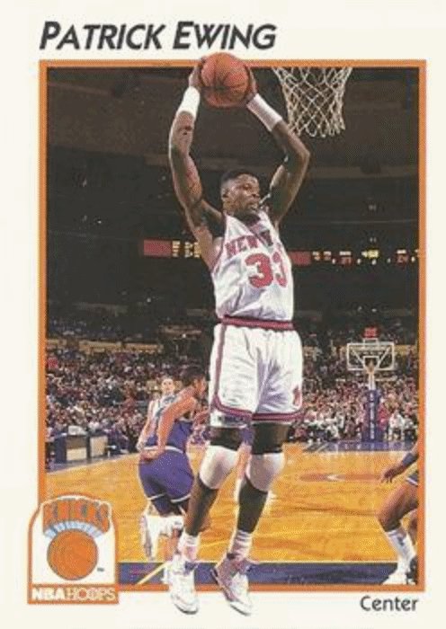 1991-92 Hoops McDonald's Basketball 26 Patrick Ewing
