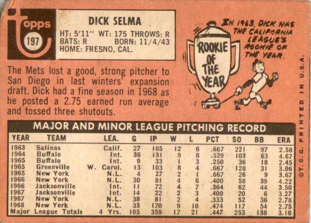 1969 Topps #188 Rick Wise Philadelphia Phillies VG