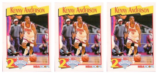 (3) 1991-92 Hoops McDonald's Basketball #50 Kenny Anderson Lot New Jersey Nets