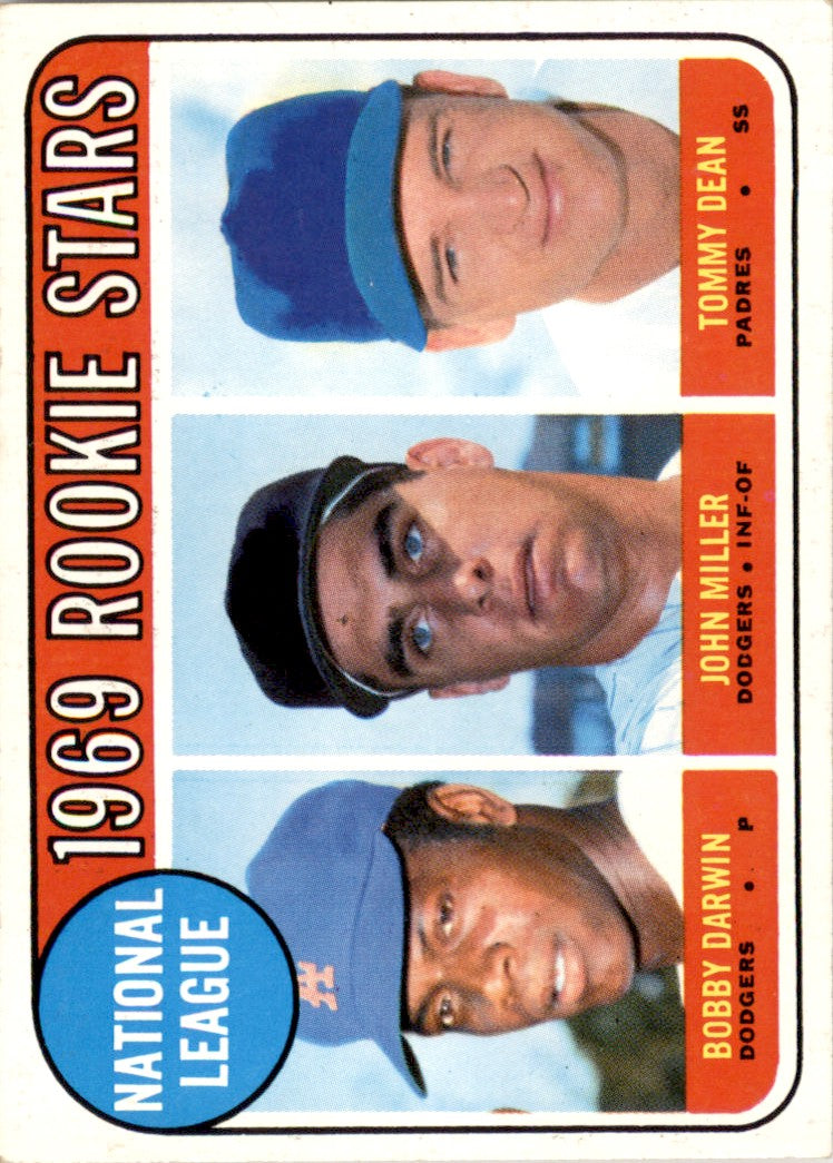 1969 Topps #641 N.L. Rookies Darwin / Miller / Dean RC Dodgers / Padres VG-EX