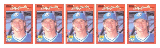 (5) 1990 Donruss Learning Series #30 Kelly Gruber Baseball Card Lot Blue Jays
