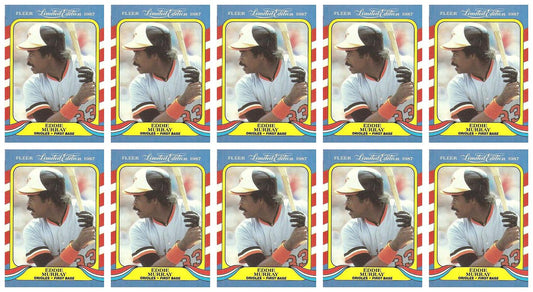 (10) 1987 Fleer Limited Edition Baseball #31 Eddie Murray Lot Baltimore Orioles