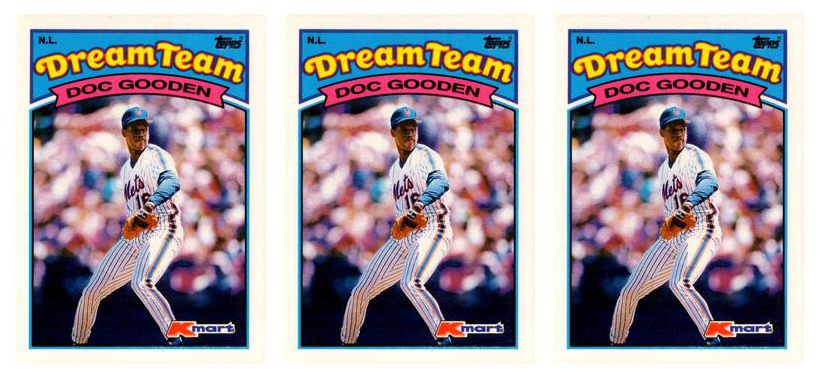 (3) 1989 Topps K-Mart Dream Team Baseball #31 Dwight Gooden Lot Mets