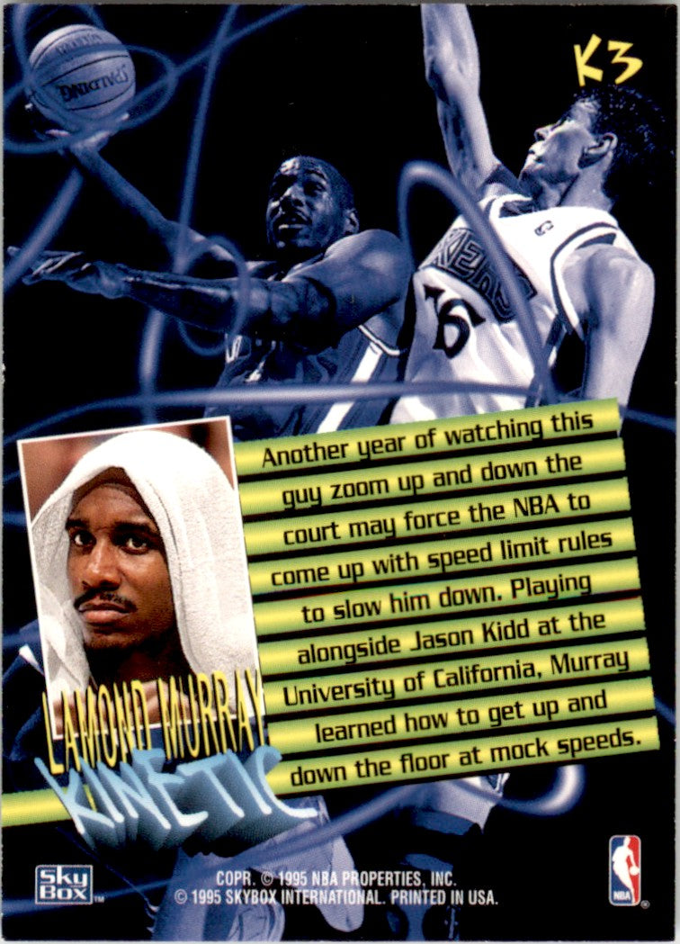 1995 SkyBox Premium Kinetic #K3 Lamond Murray Los Angeles Clippers