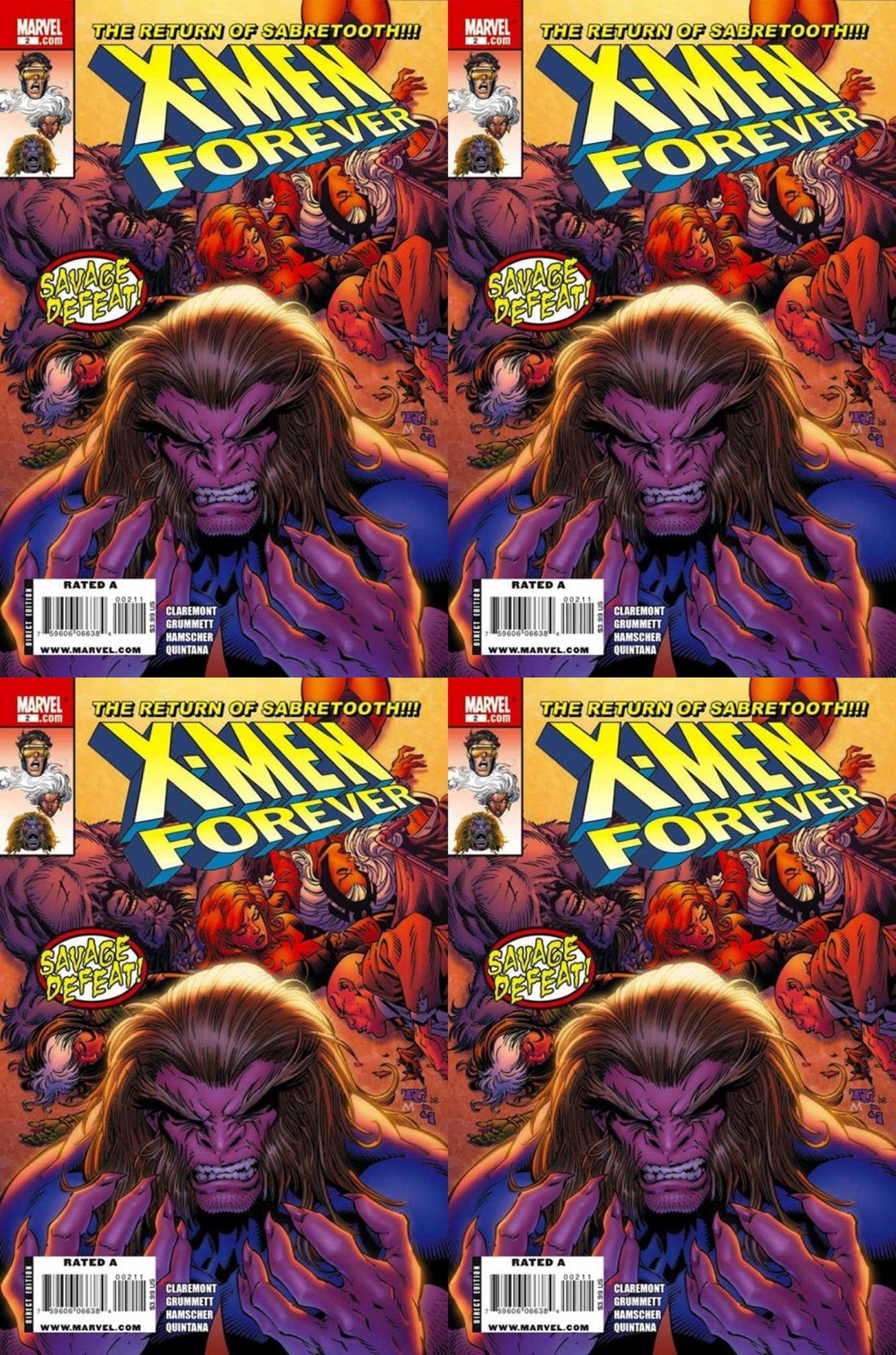 X-Men Forever #2 Volume 2 (2009-2010) Marvel - 4 Comics