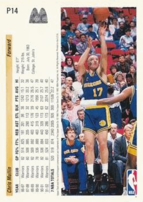 1992-93 Upper Deck McDonald's Basketball P14 Chris Mullin