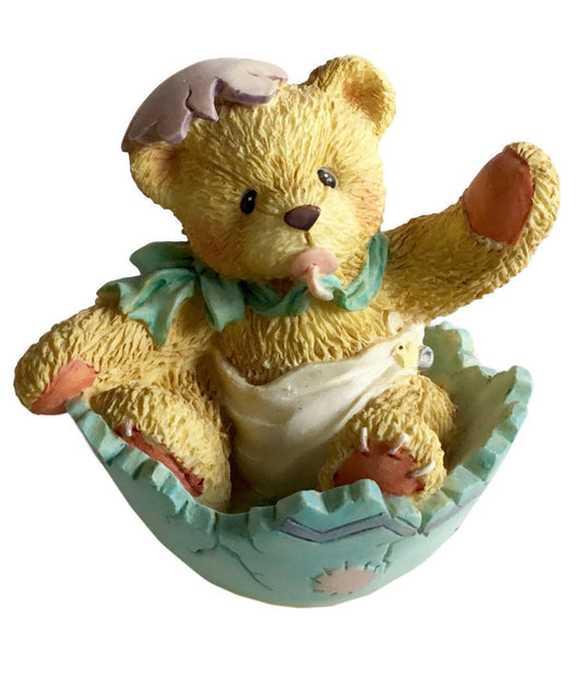 Cherished Teddies Bunny Baby Bear in Egg Figurine 103802 Easter Enesco 1994