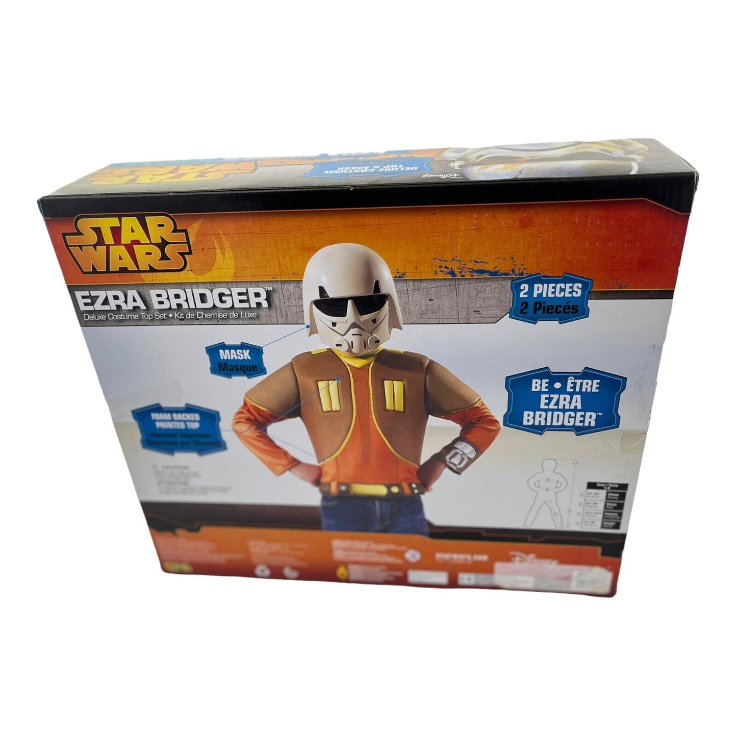 Star Wars Rebels Ezra Bridger Deluxe Costume Top & Mask Size 4-6