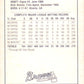 1996 Kenner Starting Lineup Card Marquis Grissom Atlanta Braves