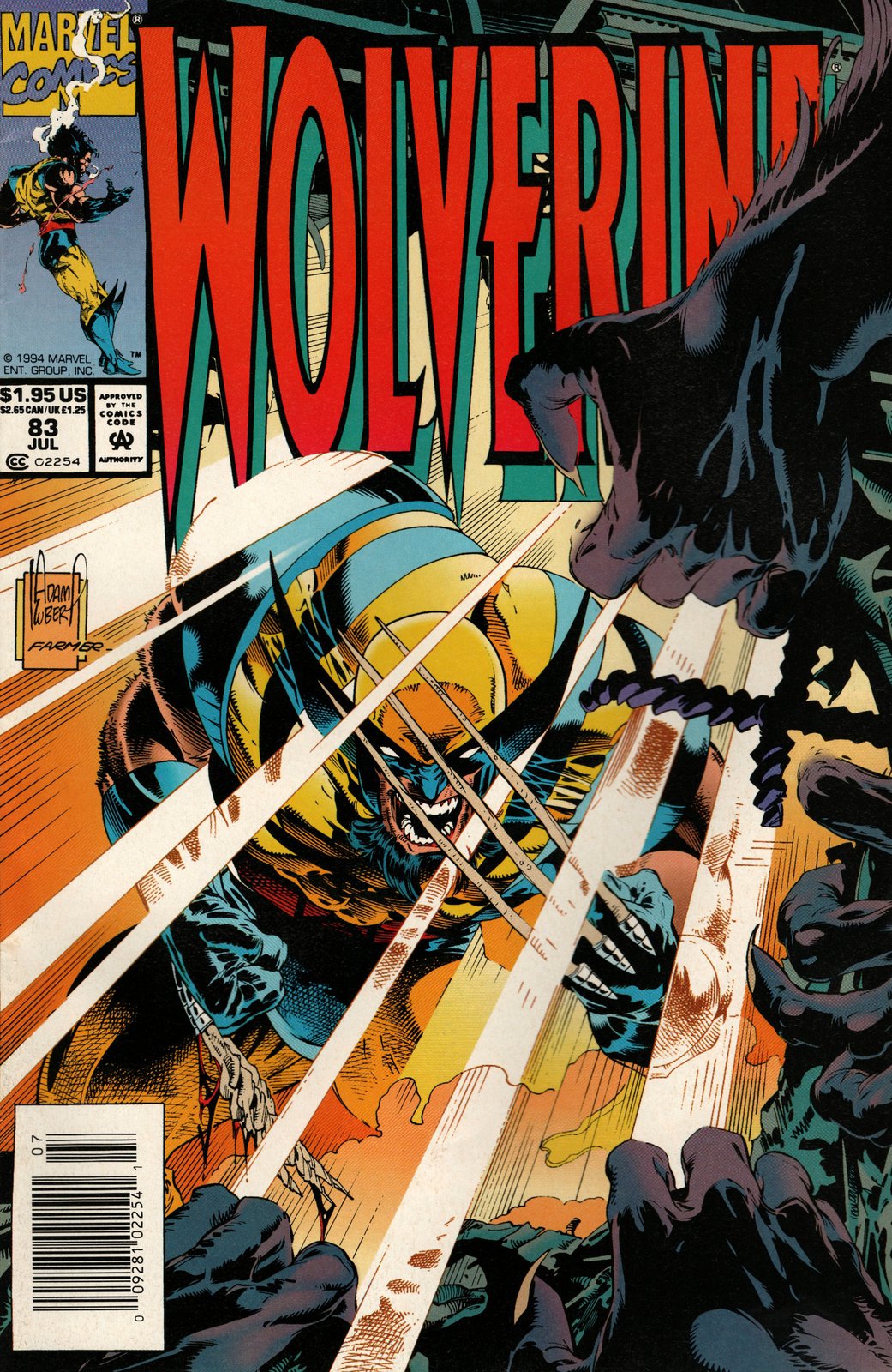 Wolverine #83 Newsstand Cover (1988-2003) Marvel Comics