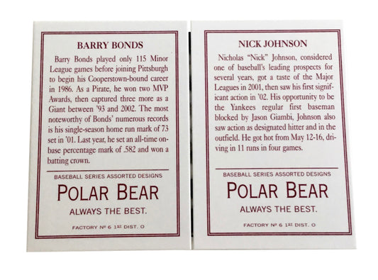 2003 Topps 205 Triple Folder Polar Bear #TF18 Barry Bonds Nick Johnson