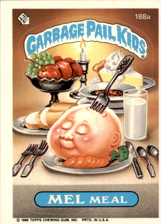 1986 Garbage Pail Kids Series 5 #188A Mel Meal NM-MT