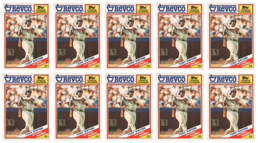 (10) 1988 Topps Revco League Leaders Baseball #1 Tony Gwynn Lot Padres