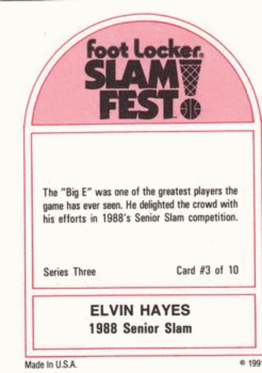 1991 Foot Locker Slam Fest Basketball #3 Elvin Hayes Houston Rockets
