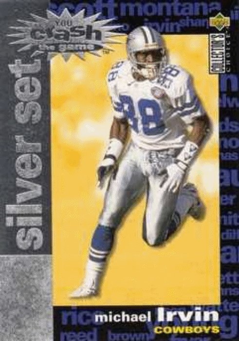 1995 Collector's Choice Crash Game Silver #C27 Michael Irvin Dallas Cowboys