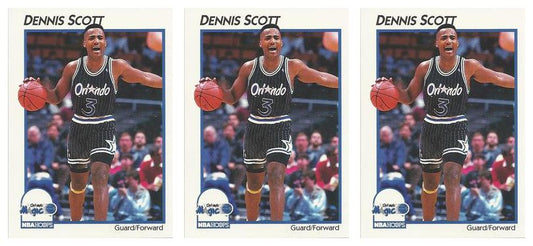 (3) 1991-92 Hoops McDonald's Basketball #28 Dennis Scott Lot Orlando Magic