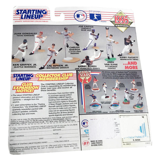 MLB Starting Lineup SLU Sammy Sosa Action Figure Chicago Cubs 1995