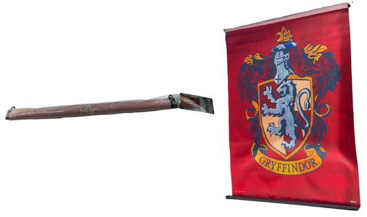 Harry Potter 22" X 32" Gryffindor Wall Scroll NECA New in Package