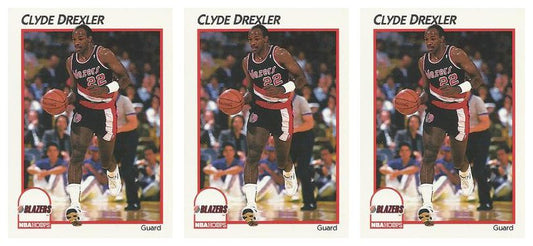 Clyde Drexler Cards - Pick & Choose - (3) 1991-92 Hoops McDonald's #34 Clyde Drexler Lot