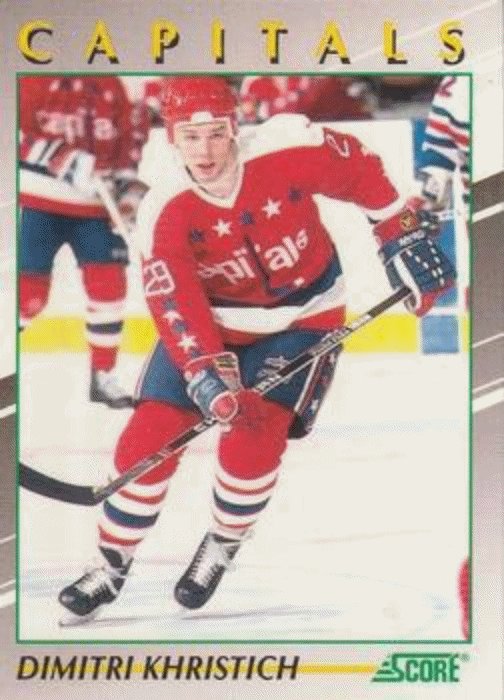 1991-92 Score Young Superstars Hockey 6 Dmitri Khristich