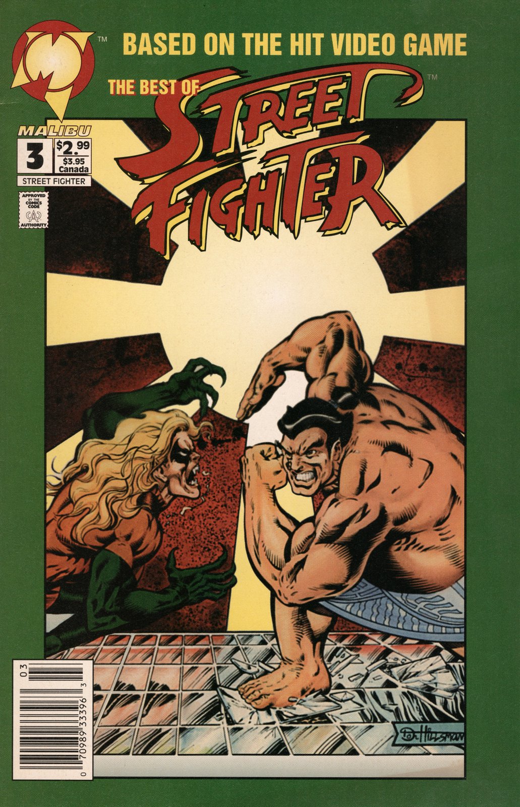 Best of Street Fighter #3 Newsstand Cover (1993) Malibu Comics