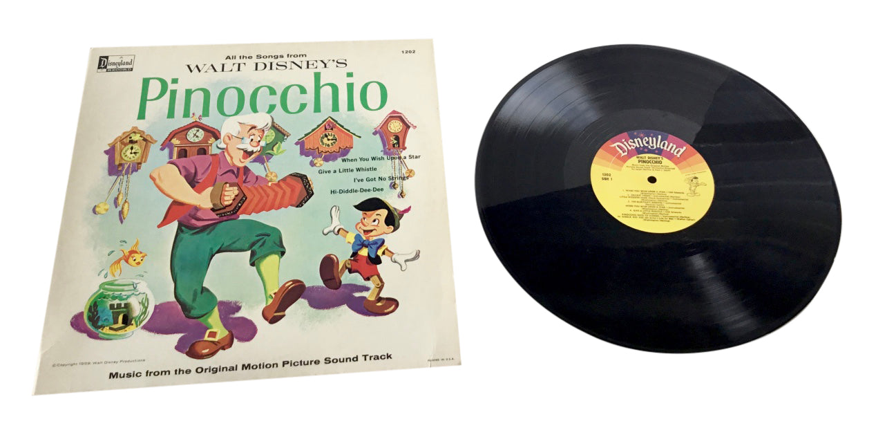 Walt Disney's Pinocchio Soundtrack 1963 Disneyland Vinyl LP
