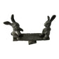 Bunny Rabbits on Teeter Totter 2 Inch Vintage Pewter Figurine