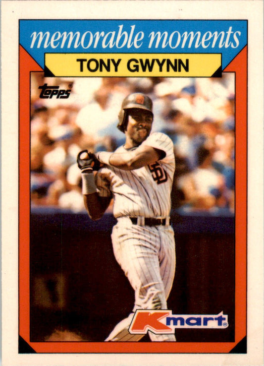 1988 Topps Kmart Memorable Moments #12 Tony Gwynn San Diego Padres