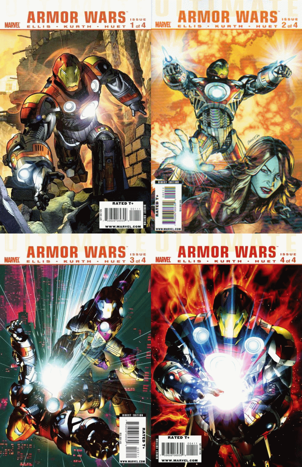 Ultimate Armor Wars #1-4 (2009-2010) Marvel Comics - 4 Comics