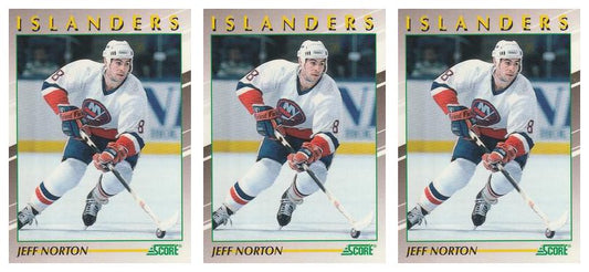 (3) 1991-92 Score Young Superstars Hockey #16 Jeff Norton Card Lot Islanders