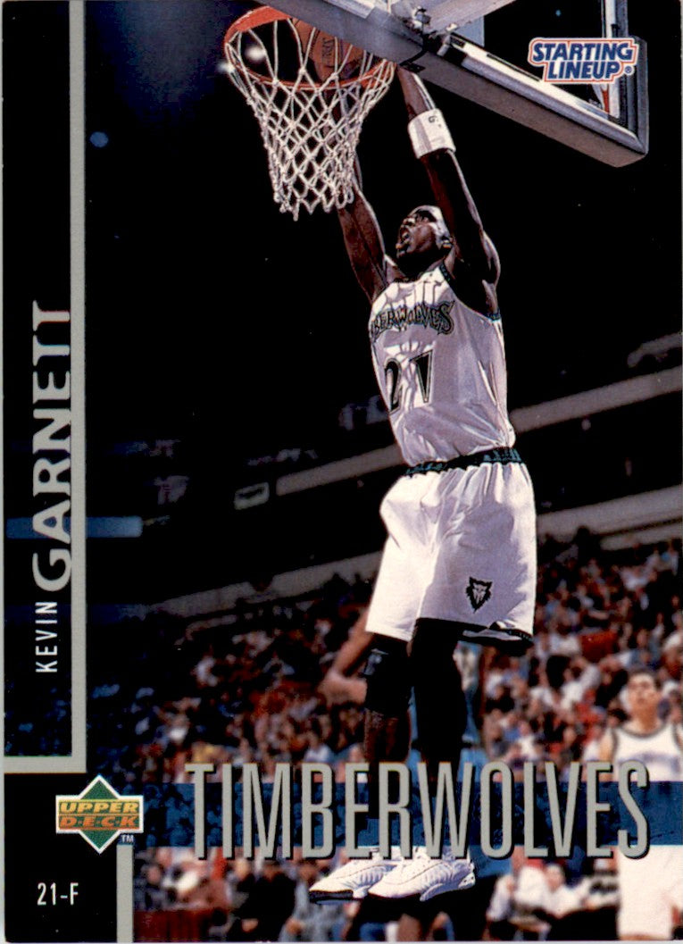 1998 Kenner Starting Lineup Card SL8 Kevin Garnett Minnesota Timberwolves