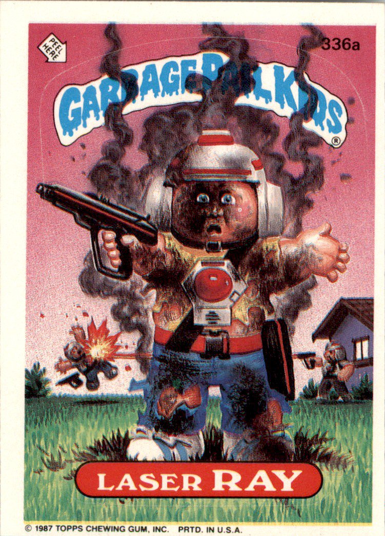 1987 Garbage Pail Kids Series 9 #336a Laser Ray EX