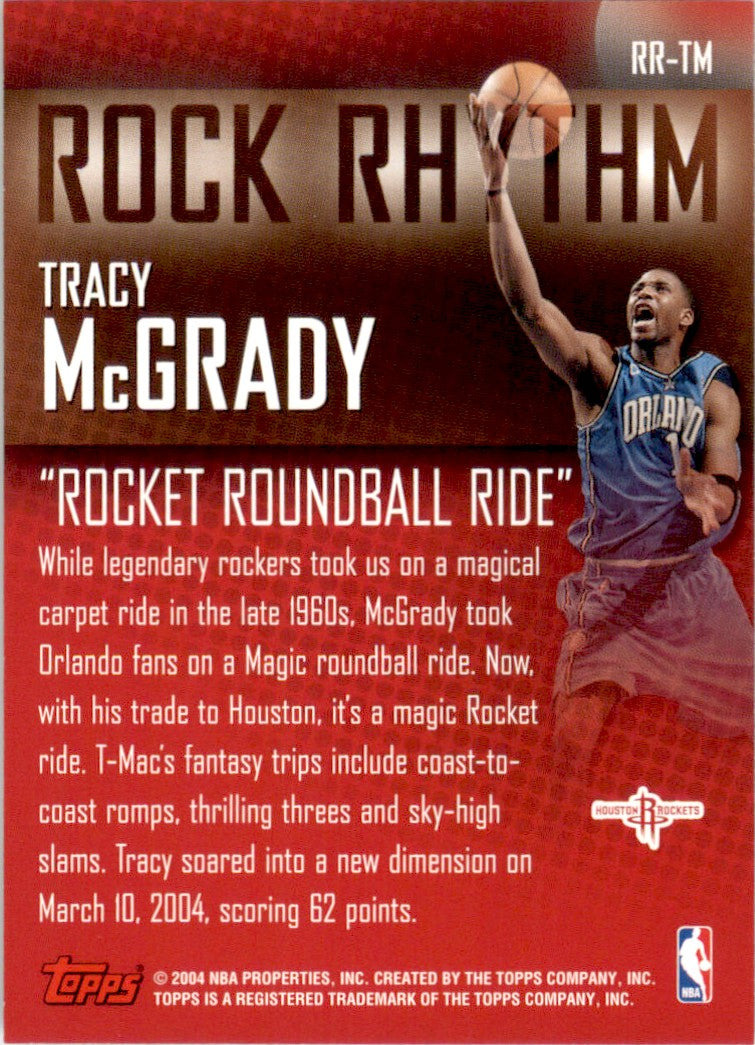 2004 Topps Rock Rhythm #RR-TM Tracy McGrady Orlando Magic
