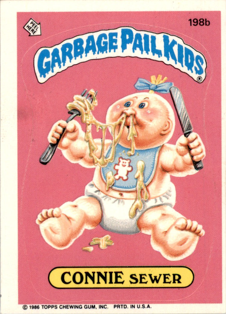 1986 Garbage Pail Kids Series 5 #198B Connie Sewer EX