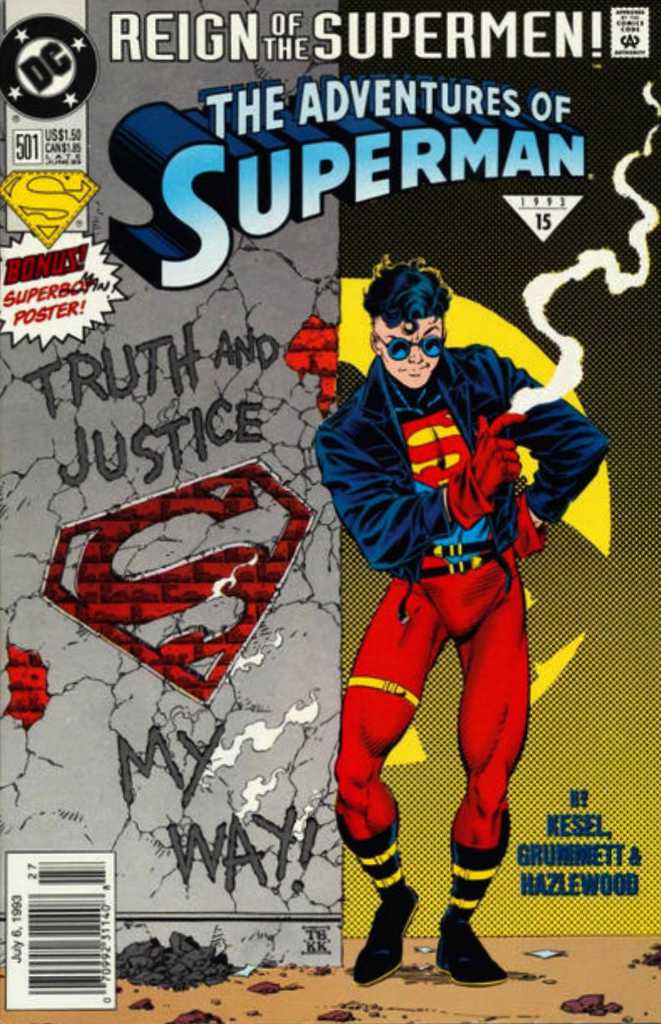 Adventures of Superman #501 Newsstand Cover (1987-2006) DC Comics
